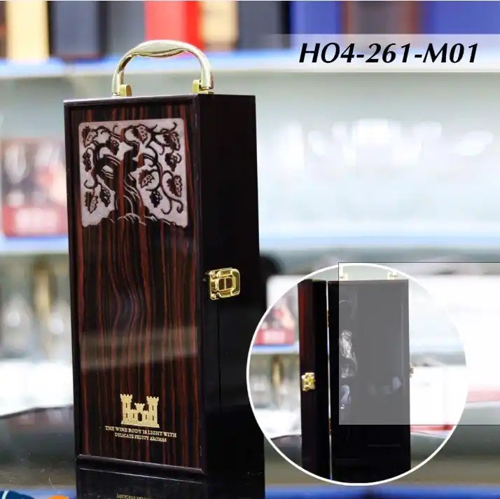 Hộp rượu gỗ sơn mài HO4-261-M01